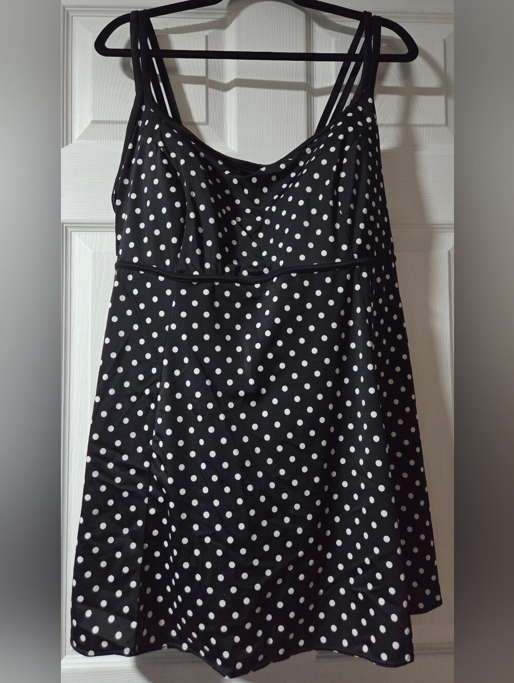 Longitude Black and White Polka Dot Midi Dress